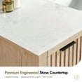 thumbnail image 5 of Shenzhen 84" Double Bath Vanity in Aged Natural Oak with Composite Stone Top, 5 of 12