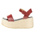 thumbnail image 2 of YDN Women Casual Buckle Strap Espadrilles Sandals Platform Wedge High Heels Open Toe Shoes Dating Party Daily Size 13 Red, 2 of 5