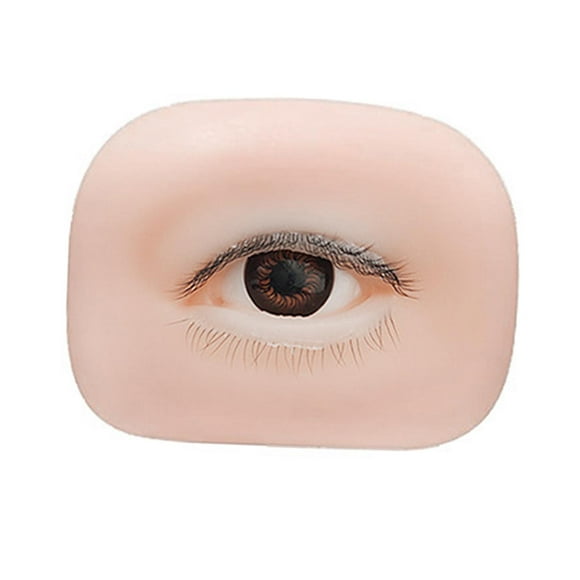 Modelo de ojo de silicona 5D para práctica, realista, cómodo y ligero, para extensión de pestañas, profesional, para principiantes, uso doméstico. Ojo izquierdo