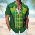 thumbnail image 4 of Camisas Hawaianas de Manga Corta de Algodón Vintage Impresa de Verano Camisa de Playa con Cuello Cubano, 4 of 8