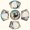 Placemats 1925, variant on Fantasy harlequin cats flower Round Table Placemats Set Of 5 Wedge Table Mats Washable Heat Resistant Place Mat For Dining Table Kitchen Farmhouse Restaurant