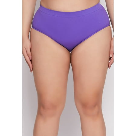 Womens Plus Size Seamless Hipster Panty