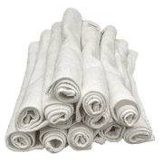 360 Pack - 12 x 12 White 100% Cotton Value Washcloth Rags | Spa Painting Cleaning Airbnb | Bulk Wholesale Case Packs