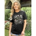 thumbnail image 5 of MOUSYA Boho Floral Tshirt Women Vintage Wildflower Printed Shirt Casual Short Sleeve Tops Trendy Summer Flower Tee Top, 5 of 8