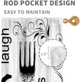 thumbnail image 4 of Rustic Kitchen Curtians, Farmhouse Fork and Spoon Woodern Plank Board Cook Theme Coffee Time Vintage Cottage Cafe Living Room Bedroom Window Curtains Drapes Treatments 2 Panels, 42"x63" Inch, 4 of 5