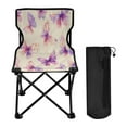 thumbnail image 2 of Outdoor Folding Chair 14.46x14.46x22.83 Inches, Camping Folding Chair Easy to Carry Ideal for Outdoor Picnics Camping Park Fishing Purple Butterfly, 2 of 8