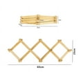 thumbnail image 2 of Topboutique Expandable Wooden Hanger Accordion Style Wood Wall 2" Pegs Coat Hat Mug Rack (2 Racks), 2 of 7