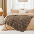 thumbnail image 5 of Queen Size Blankets for Beds, Soft Lightweight Fleece Fuzzy Throw Blanket for Couch, Brown Blankets and Throws for Women Girls, 80" x 90", 5 of 6