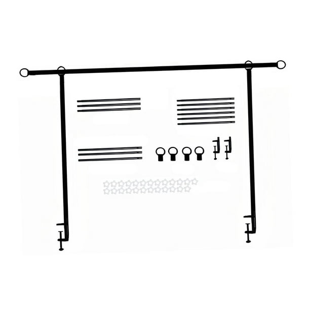 Arco de mesa de hierro ajustable con soporte para flores y globos, marco de varilla para mesa, abrazaderas multiusos, kit de bricolaje, adecuado para