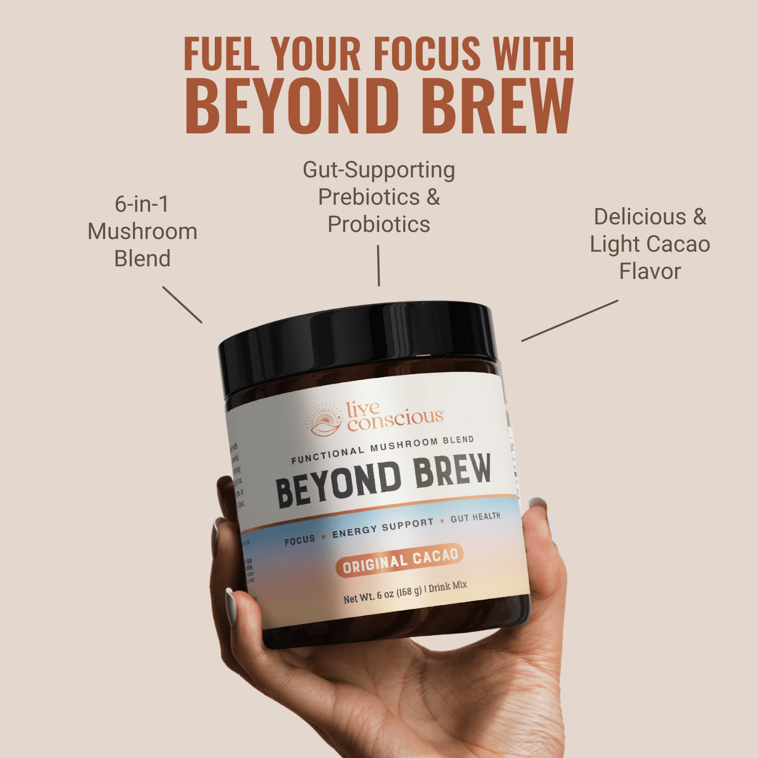 Live Conscious, Mushroom Superfood Coffee Alternative, 30 Serv