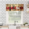 thumbnail image 2 of Red Apple Valance Curtains for Kitchen Window, Original Oil Painting Art Fresh Fruit Apples Plums Rod Pocket Window Valances for Bedroom Living Room Cafe, 54x18in, 2 of 5