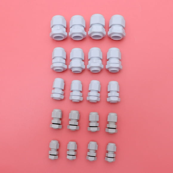 WHAMVOX 20 Pcs Connecteur de Gland Étanche en Nylon pour Équipement Électrique Usage Industriel