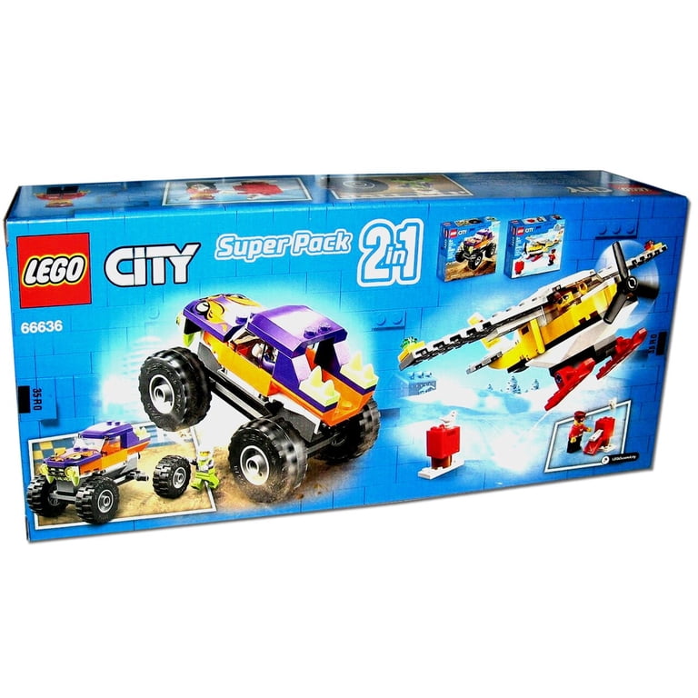 LEGO City Super Pack 2 In 1 Mail Plane & Monster Truck 66636
