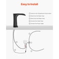 thumbnail image 5 of Touchless Bathroom Sink Faucet Automatic Motion Sensor Waterfall Faucet with Hole Cover Plate Modern Electronic Sensor Hot and Cold Water for 9 16 Inch Pipe Commercial Matte Black, 5 of 6