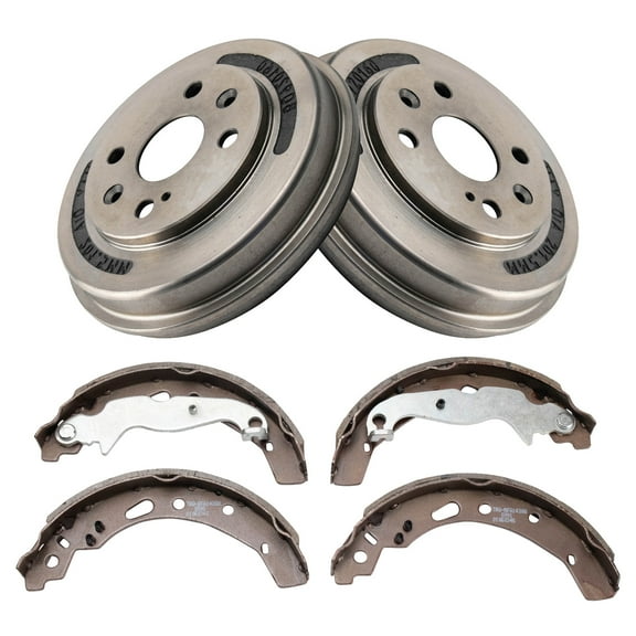 TRQ Rear Brake Shoe & Drum Kit Fits Select 2011-2014 Mazda 2