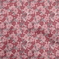 thumbnail image 1 of oneOone Tissu Georgette Viscose Rouge Floral Rétro Fournitures de Courtepointe Imprimé Tissu de Couture au Mètre 42 Pouces de Large, 1 of 5