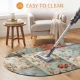 thumbnail image 6 of Oval Door Mat 18"x30", Elegant Spring Floral Absorbent Non Slip Welcome Mats for Front Door, Summer Botanical Farmhouse Diatomaceous Entryway Rug for Indoor Bathroom Kitchen Laundry Room Entrance, 6 of 9