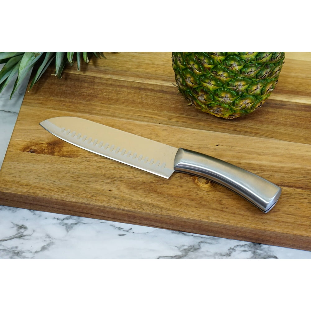 Mainstays 6.5Inch Stainless Steel Handle Santoku Knife