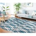 thumbnail image 5 of Safavieh Dip Dye Britton Distressed Wool Area Rug, Gray/Ivory Blue, 5' x 8', 5 of 13