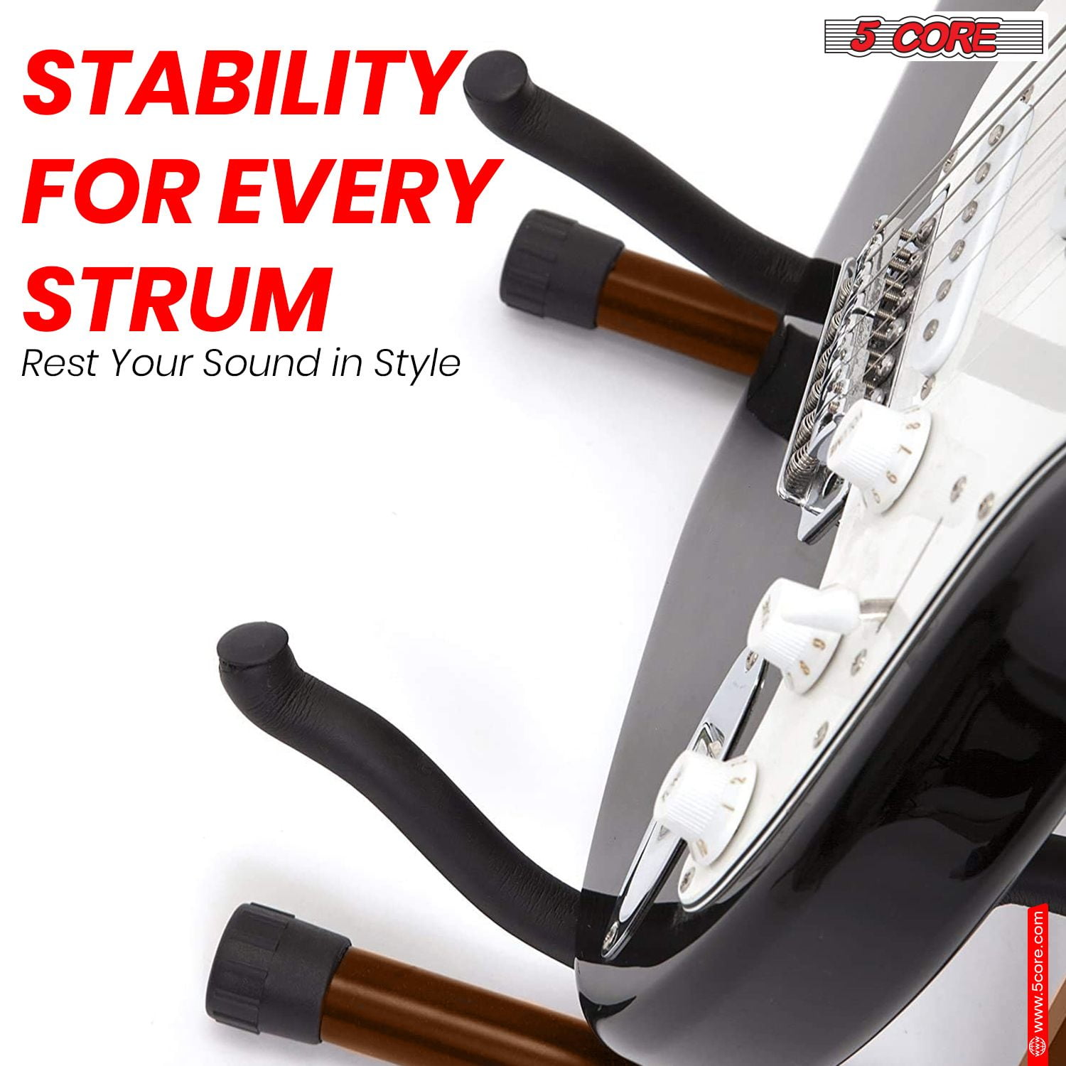 Heavy Duty Double Guitar Stand - Adjustable A-Frame Universal Folding Holder for Acoustic, Electric, Bass, Mandolin, Banjo & Violin, Stage & Studio Use