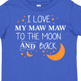 thumbnail image 4 of Inktastic I Love My Maw Maw To The Moon and Back Boys or Girls Toddler T-Shirt, 4 of 5