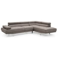 thumbnail image 2 of Riveredge 109 in. W 2-piece Polyester Twill L Shape Sectional Sofa in Gray-Color:Gray,Material:Polyester, 2 of 5