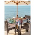 thumbnail image 2 of Outdoor Tablecloth with Umbrella Hole and Zipper, Christmas Square Table Cloth 54x54 Inch Waterproof Tablecloth, Winter Xmas Tree Gingerbread Dogs Red Truck Grey Picnic Table Cover for Patio Camping, 2 of 7
