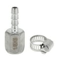 thumbnail image 1 of Accesorios para manguera de acero inoxidable 304 Unique Bargains 15/64" OD Conector hembra de rosca BSPT de 1/8" para aire, agua, aceite, gas, combustible, 1 juego tono plateado, 1 of 1