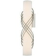 thumbnail image 4 of Beaumont Lane 18" LED Opal Glass Metal Ribbon Bath Bar Light in Pewter, 4 of 5
