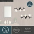 thumbnail image 5 of VAXCEL Bella 3-Light Matte Black Bathroom Vanity Fixture, White Glass Shade, 5 of 12