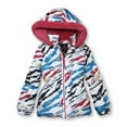 thumbnail image 2 of Super Chill Girls Colorful Stripe Winter Coat Fur Trim Puffer Ski Jacket 4, 2 of 2