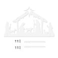 thumbnail image 3 of Figuras coleccionables de silueta de escena de Natividad, esculturas, Natividad de Metal con estacas para , decoración de jardín interior 30cmx19cm Baoblaze Escena de Navidad, 3 of 8