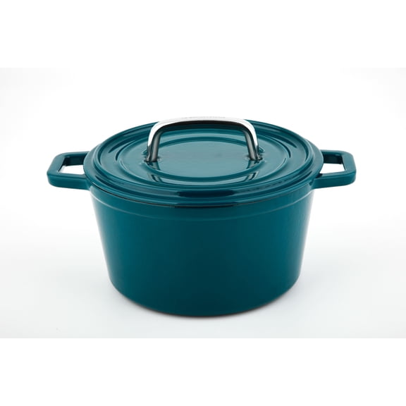 Cast Iron Dutch Oven, 4.5 Quart, Enameled Cast Iron Dutch Oven with Lid, Green
