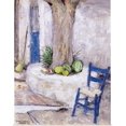 thumbnail image 1 of Great BIG Canvas | Rolled Diana Schofield Poster Print entitled Blue Chair by the Tree, 1993, 1 of 4