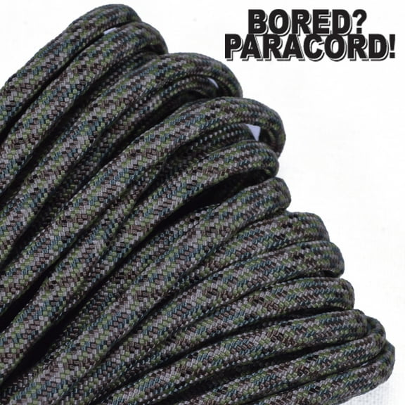 Bored Paracord Brand 550 lb Type III Paracord - Digital Multi Cam 50 Feet