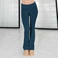 thumbnail image 7 of Womens Plus Size Pants 2026 Solid Color Slim Low Waist Flared Trousers Comfortable Casual Pant for Women Dark Blue XS, 7 of 7
