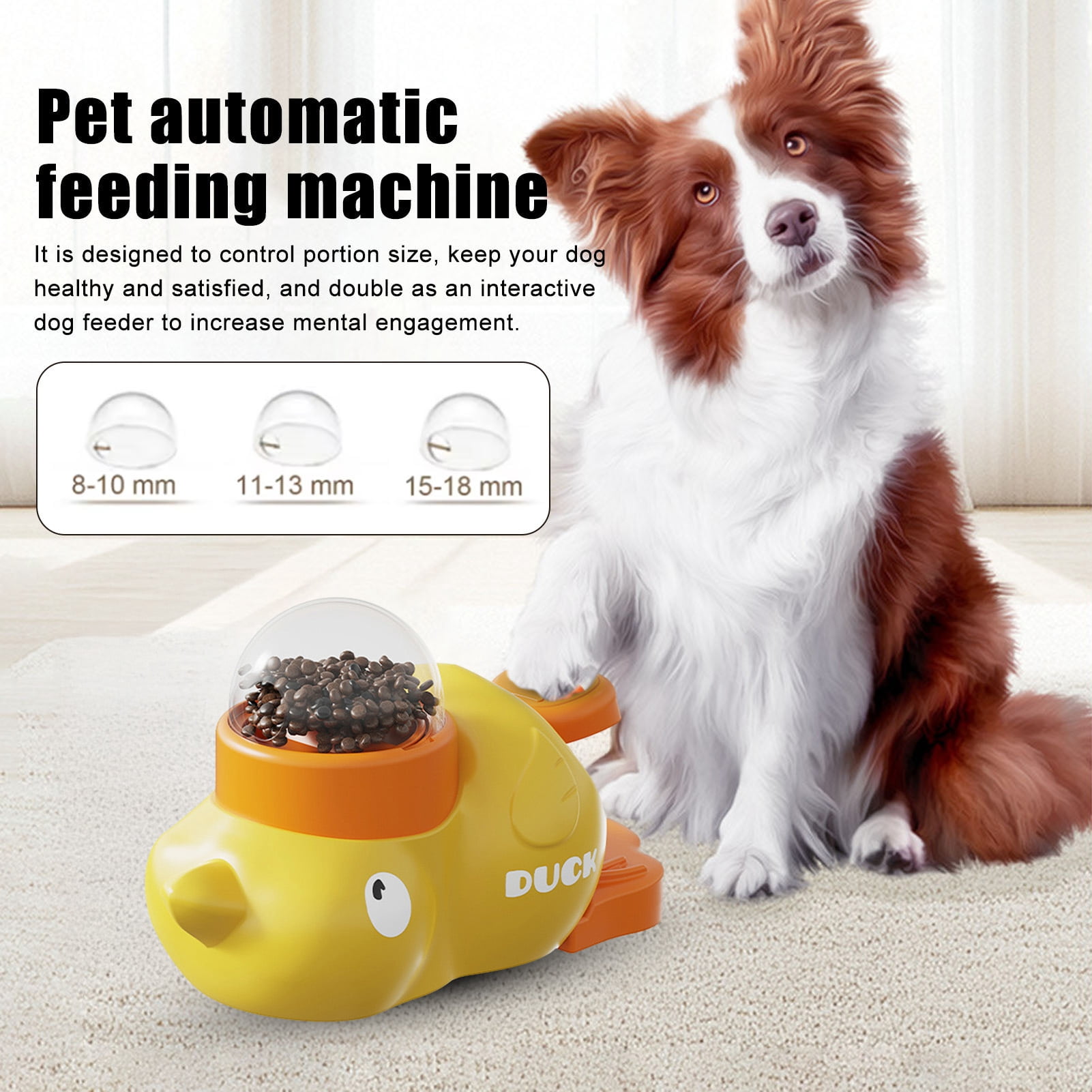 ZenCea Dog Slow Feeder - Duck-Shaped Puzzle Toy for Treats & Meals (BPA-Free, Easy Clean)