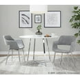 thumbnail image 2 of Margarite Chair, Upholstered Dining Chairs, Mid-Century Modern Dining Chair, Kitchen Chairs for Dining Table, Dining Chairs Set of 2 (Grey Fabric), 2 of 6