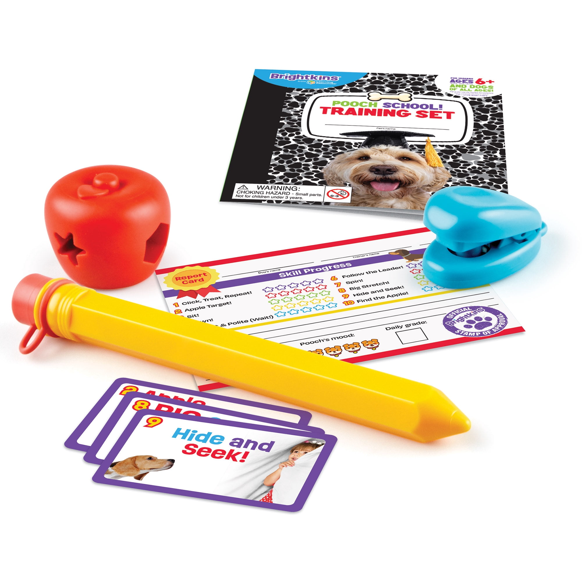 Brightkins Pooch School! Dog Training Set Dog Toy, Interactive Enrichment Games, 15-Pieces