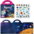 thumbnail image 1 of Libro de pegatinas portátil para niños pequeños | Bloc de actividades con pegatinas reutilizables y lavables con 7 temas de aprendizaje, 1 of 2