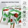 thumbnail image 4 of Merry Christmas Tablecloth, Snowflakes Tablecloth, Christmas Day Tablecloth Seasonal Dining-Table Cover, 60 inch Round for Home Party Picnic, 4 of 5