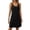 Black, variant on Women's Texture Scoop Neck Dress with Double Spaghetti Straps Sheer Style 65% Polyester 30% Viscose 5% Elastane
