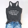 thumbnail image 2 of Women's Sleeveless Yoga Workout Tank Tops Funny Sayings Loose Fit Running Exercise T-Shirt, 2 of 7