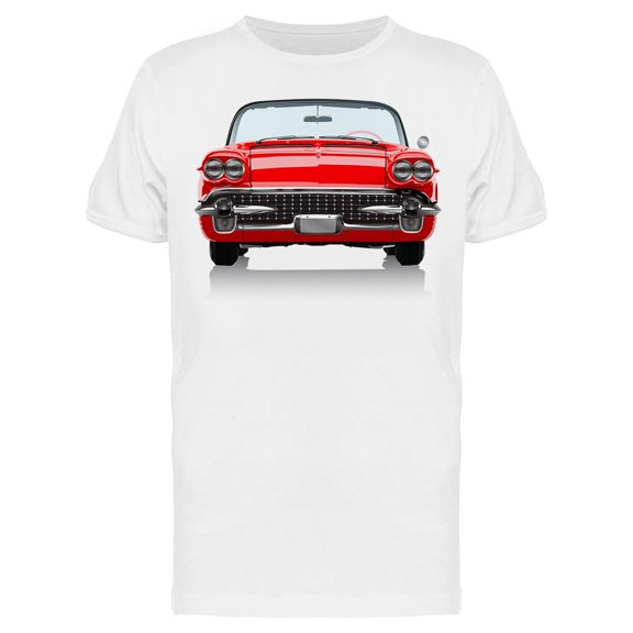 Very Realistic Red Vintage Car T-Shirt Men -Image by Shutterstock, Male x-Large