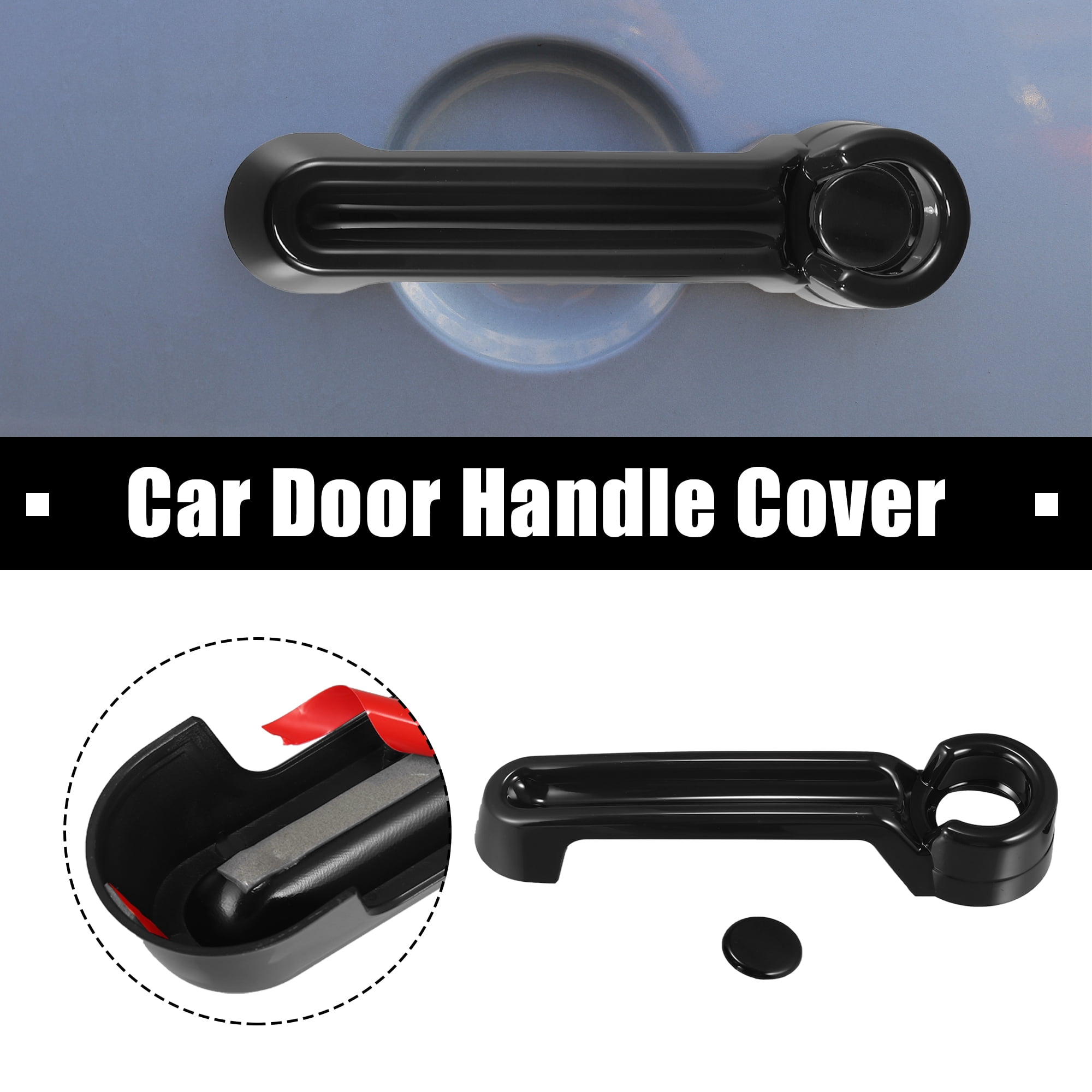 Unique Bargains Exterior Handle Cover Black for Jeep Wrangler JK JKU 2007-2018