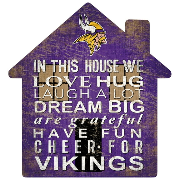 Minnesota Vikings 12'' Team House Sign