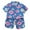 Blue, variant on Toddler Boy Outfits Set Shorts Set Recreation Going Out Loose Cartoon Lapel Faddish Clothes Sets Clothing Suits
