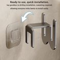 thumbnail image 3 of tamizeot Metal Efficiently Store Bathroom Slippers With Wall-mounted Rack Featuring Drying Hook Toilet Shoe white sucker 3pcs, 3 of 6
