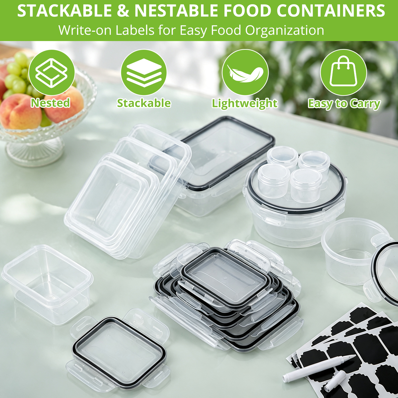 TAIMASI 50-Piece Food Storage Container Set with Lids photo 7