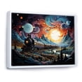thumbnail image 2 of Designart Art Mural Encadré Train, Rails Cosmiques un Train Moderne I, Grand Art Mural Encadré Train, Art Mural Encadré Blanc Multicolore, 40x30 Pouces Cadre Couleur Blanc, 2 of 5